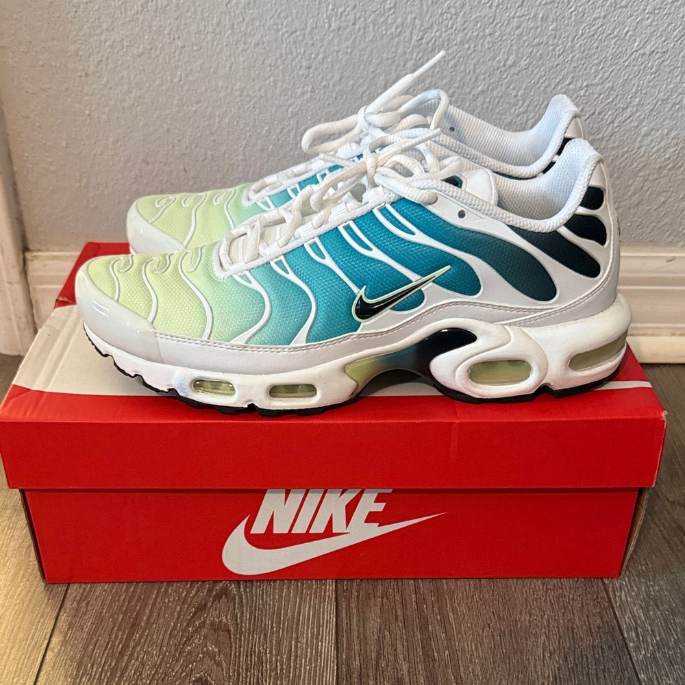 Women’s Nike Air Max Plus Sneakers - Teal, Lime, and White